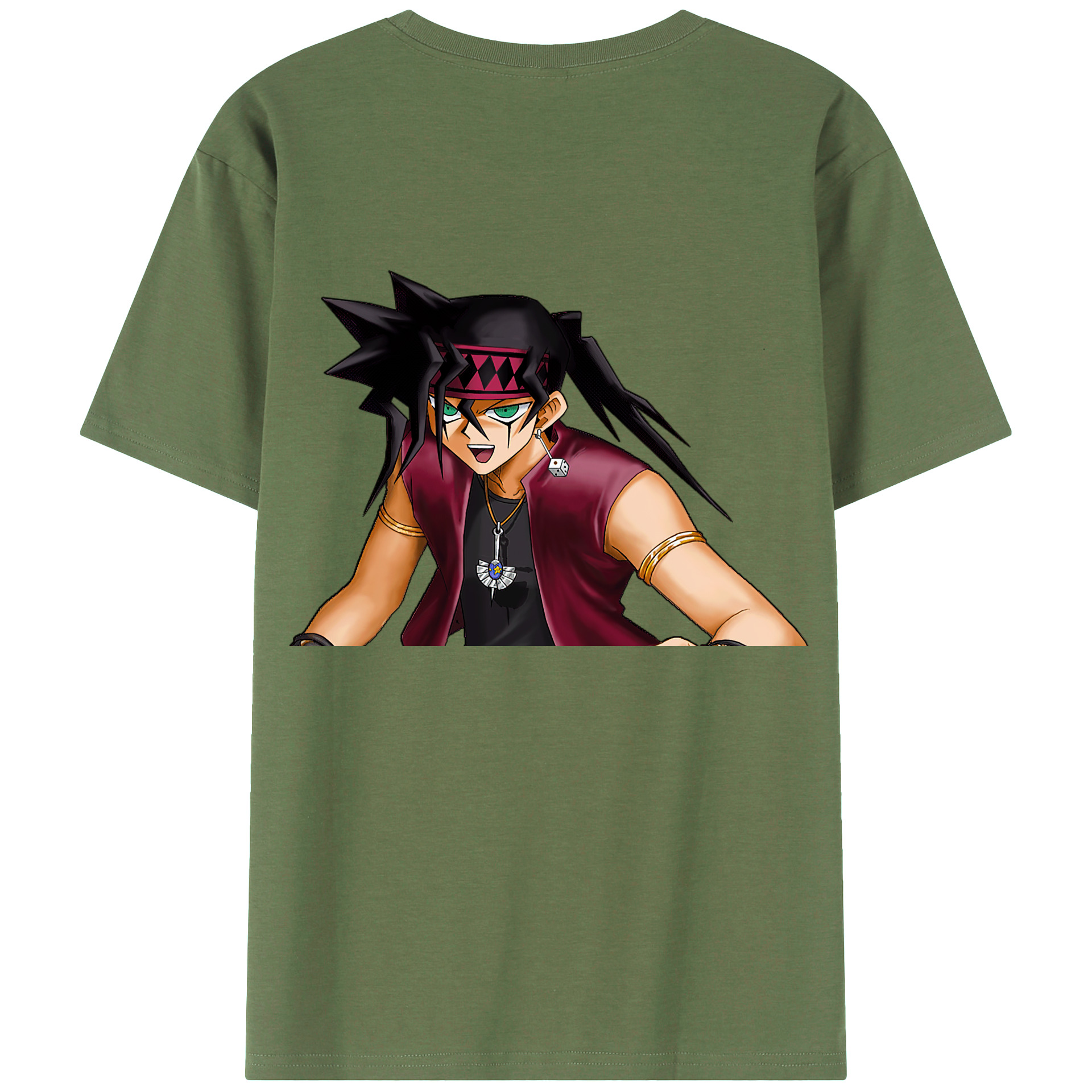 （画像用） 遊☆戯☆王 Yu-Gi-Oh! 綿100％ メンズ半袖Tシャツ（バックプリント） 通気性